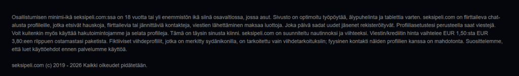 Sivun alatunnisteessa paljastetaan, että kyseessä on huijaus.